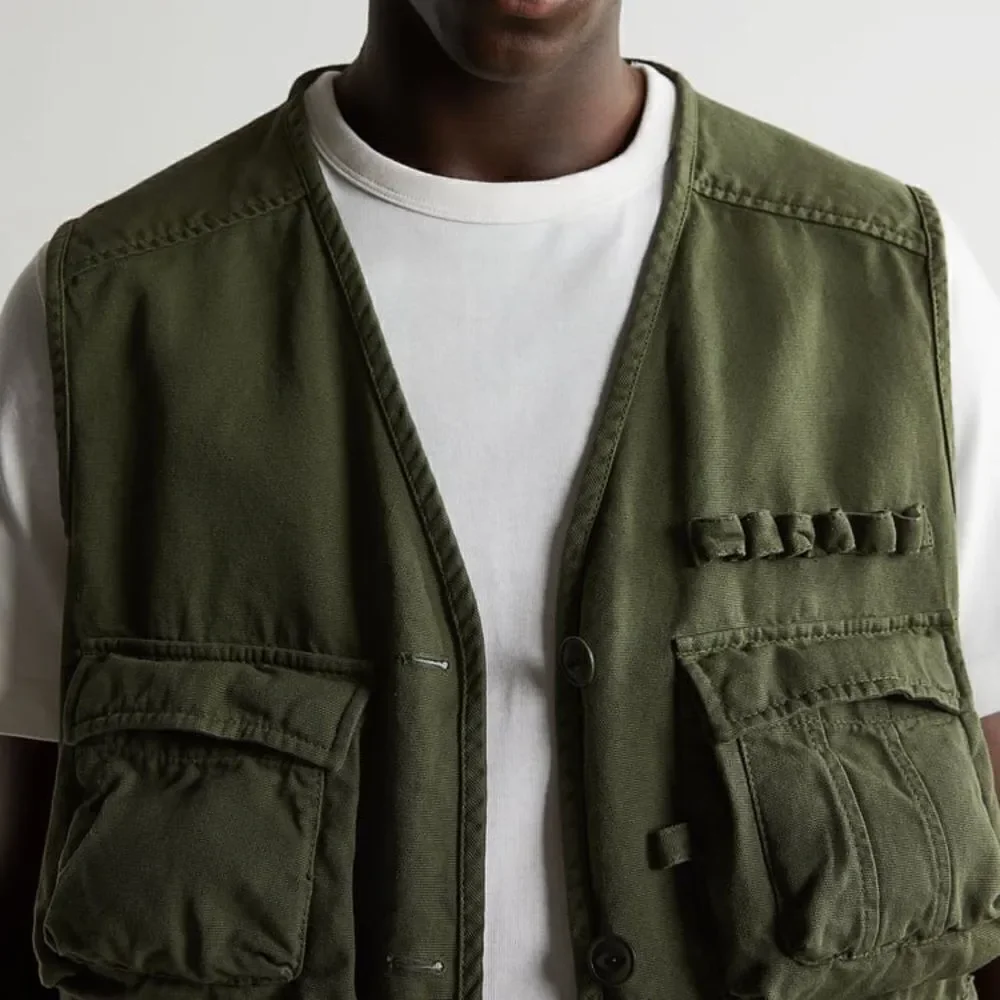 Zara Cotton Utility Vest New Medium